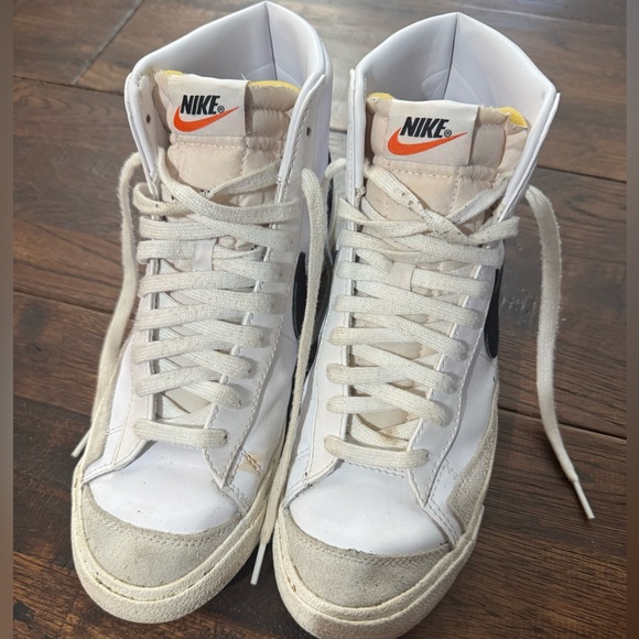 Nike Shoes - Nike White High-Top Blazers Sneakers Size 10